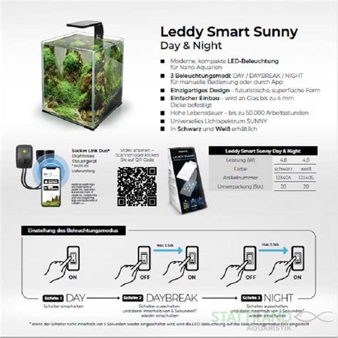 Aquael Leddy Smart Day And Night Led Beleuchtung F R Nano Aquarien