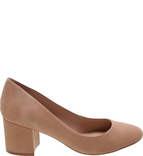 Scarpin Nobuck Salto M Dio Nude Rose Arezzo