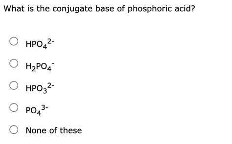 Conjugate Base Oof The Bransted Lowry Acid Hpo42 Outlet ...