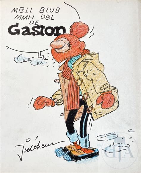 Lot N615 Jidéhem Gaston Lagaffe Dessin original illustrant