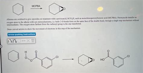 Solved Mcpba Alkenes Are Oxidized To Give Epoxides On Chegg