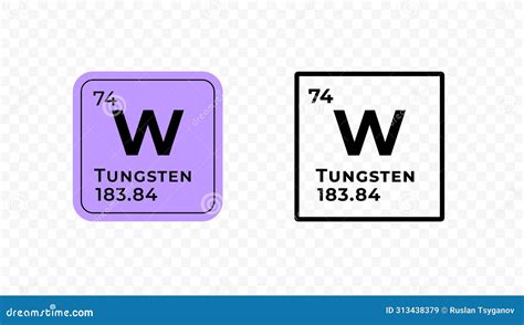 Tungsten, Chemical Element of the Periodic Table Vector Stock Vector ...