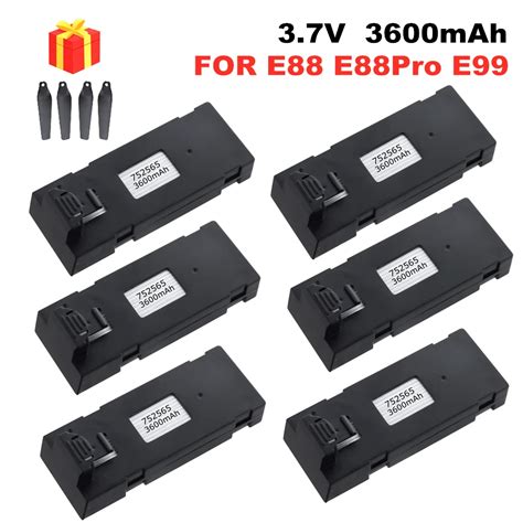 E88 Bateria 3 7V 3600mAh Li Po Bateria Zast Pcza Dla RC E88 E88PRO