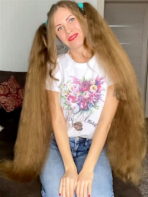 VIDEO Very Thick Blonde Pigtails Playing With Hair Hair Lift Long Hair Play