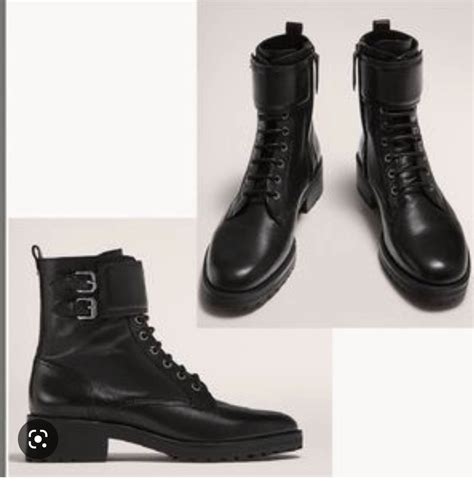 New Combat Leather Boots Massimo Dutti Womens Shoes Ottawa Kijiji