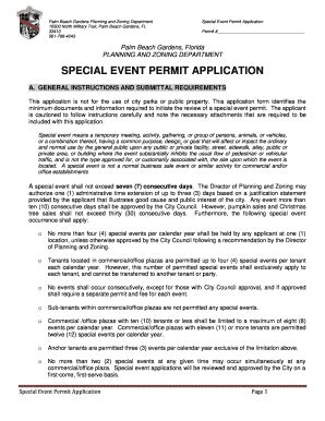 FL Special Event Permit Application Fill And Sign Printable Template