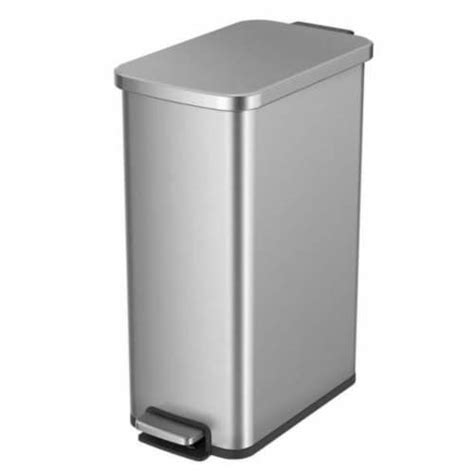 Better Homes Gardens Slim Trash Can Stainless Steel Kitchen Step