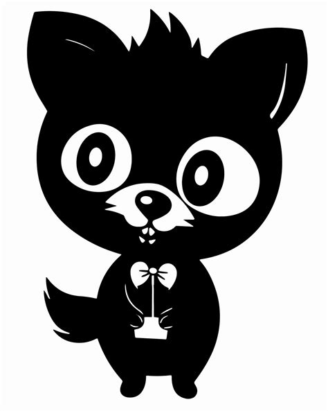 Baby Black Fox 22778108 Vector Art at Vecteezy