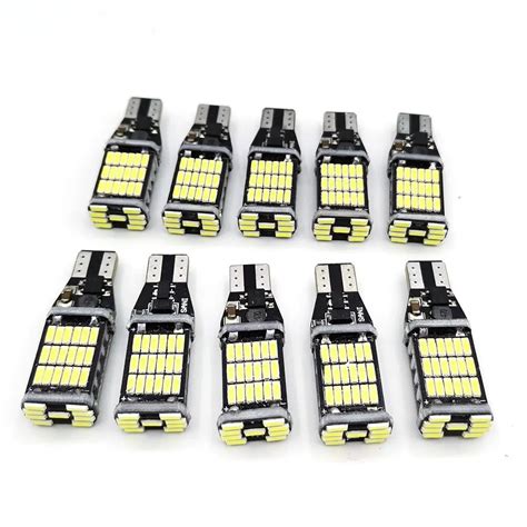 Carro Super Brilhante L Mpada LED T15 W16W 4014 45SMD W5W Luz De Sinal