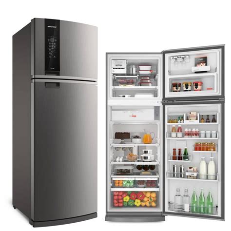 Geladeira Com Freezer Maior - Geladeira Brastemp Frost Free Duplex 478 litros Evox com Freezer ...