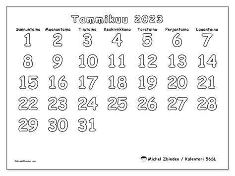 Tulostettavat Kalenteri Tammikuu Sl Michel Zbinden Fi