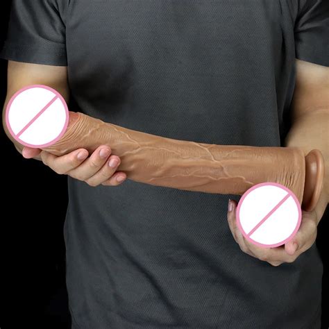 Huge 14inch Skin Feel Realistic Glans Dildo Adult Sex Toy For Women