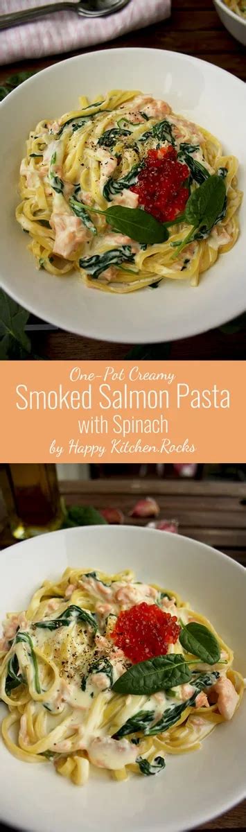 One Pot Creamy Smoked Salmon Pasta • Happy Kitchen