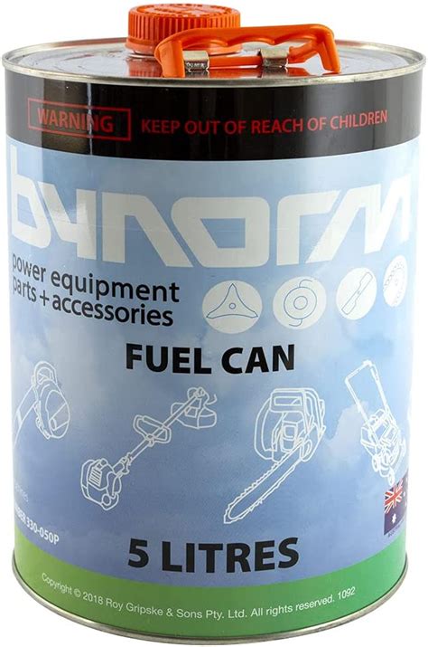 Bynorm Metal Fuel Can 5 Litre Capacity EMEGA Australia