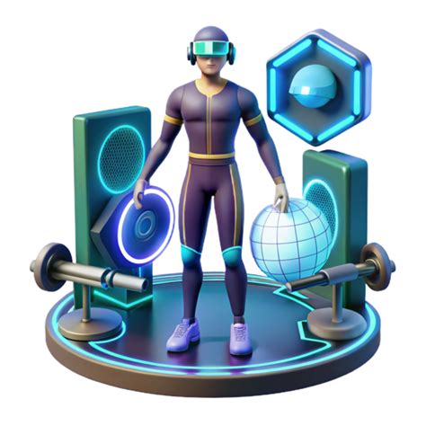 Virtual Fitness Immersive Workout with Global Reach 56480239 PNG