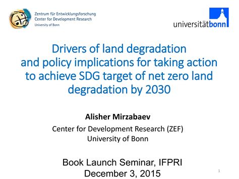 Drivers Of Land Degradation And Policy Implications Of Taking Action Ppt