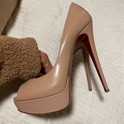 Christian Louboutin Shoes Christian Louboutin Lady Peep Nude Poshmark