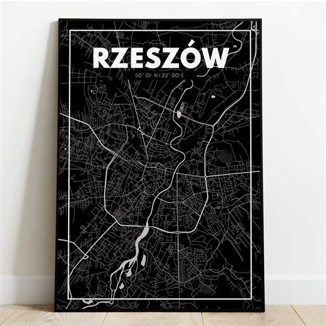 Plakat Mapa Rzesz W Czarna