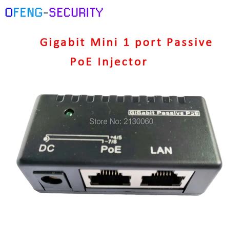 Professinal POE Injector Gigabit PoE Power Supply Mini 1port Passive