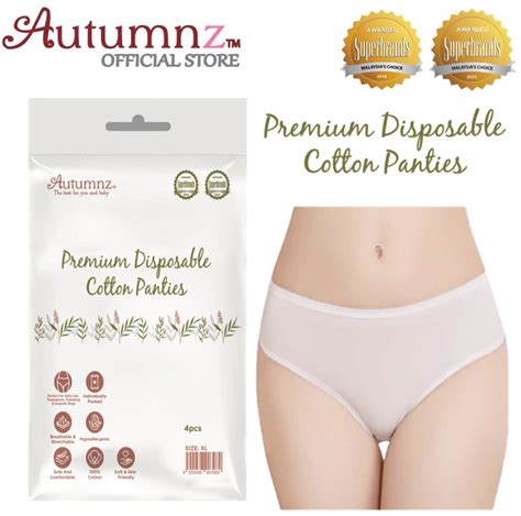 Autumnz Premium Disposable Cotton Panties Pcs Pack M L Xl Xxl