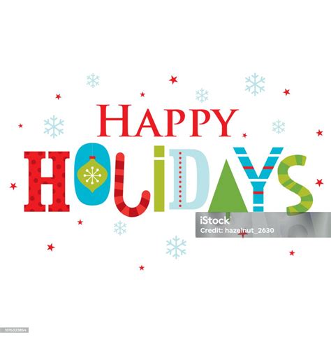 happy holidays desain kartu ucapan ilustrasi stok  gambar