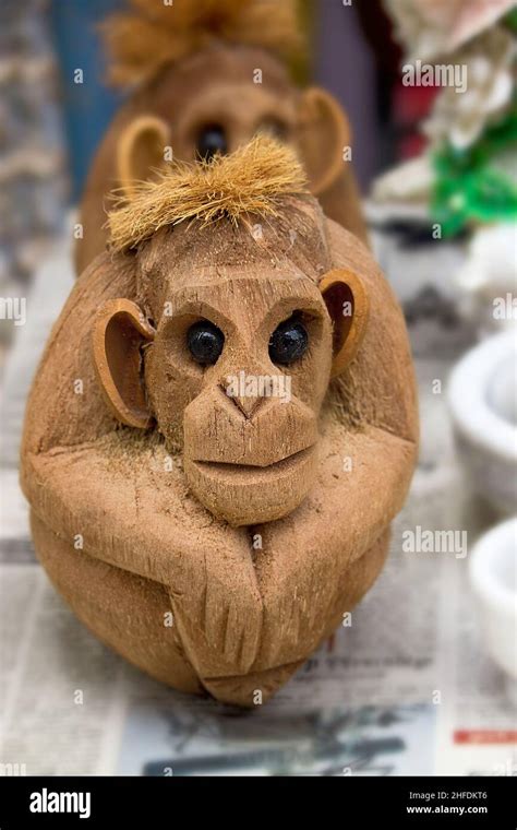 Monkey Doll made out of coconut shell Stock Photo - Alamy