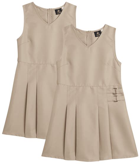 Beverly Hills Polo Club Girls' School Uniform Dress - 2 Pack Sleeveless ...