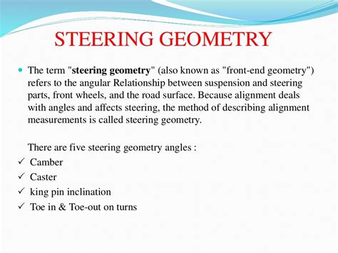 Steering geometry 8