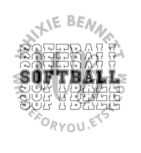 Softball Png Softball Svg Softball Athletic Font Png Softball