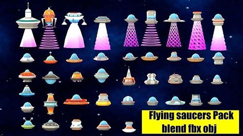 D Model Flying Saucers Low Poly Pack Vr Ar Low Poly Cgtrader