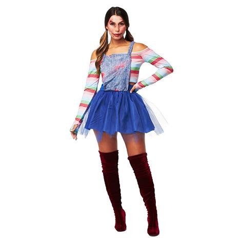Roupa Do Chucky Feminina - Fantasia Boneca Assassina Cosplay Chucky Feminina Filme Halloween Noite ...
