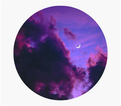 Neon Dark Purple Aesthetic Moon