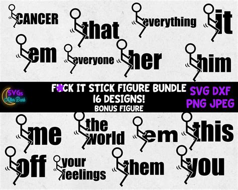 NSFW SVG Fuck It Stick Figure SVG Bundle Fuck It Svg Etsy Australia