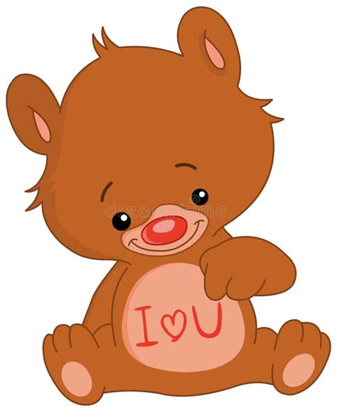 I love U bear stock vector. Illustration of celebration - 12468999