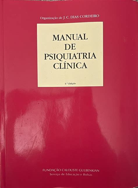 Manual De Psiquiatria Clínica Castelo Sesimbra • Olx Portugal