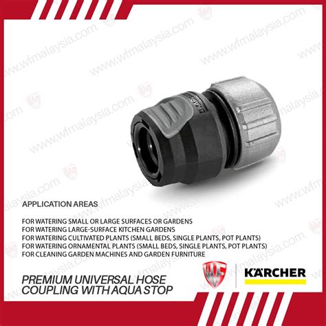 Karcher Premium Universal Hose Coupling With Aqua Stop