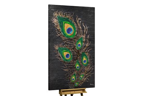 Dipinto A Olio Peacock Feather Dance Comprare KunstLoft