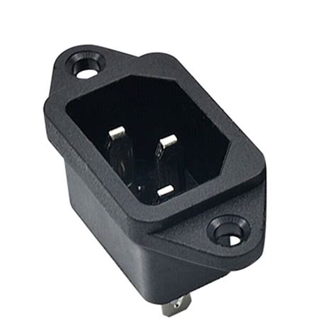 Ac V A Iec C Male Power Cord Inlet Socket Ebay