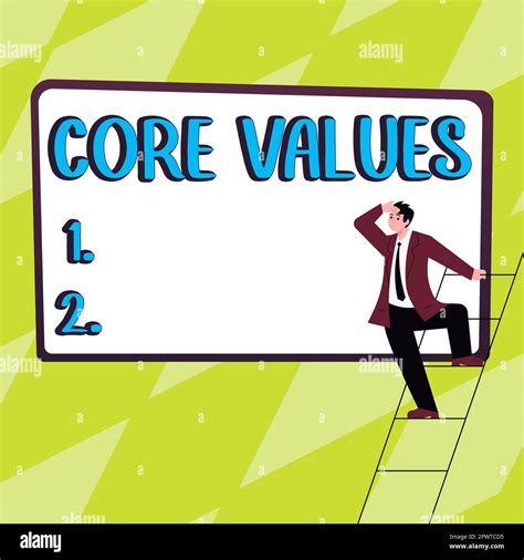 Conceptual Caption Core Values Business Showcase Belief Person Or