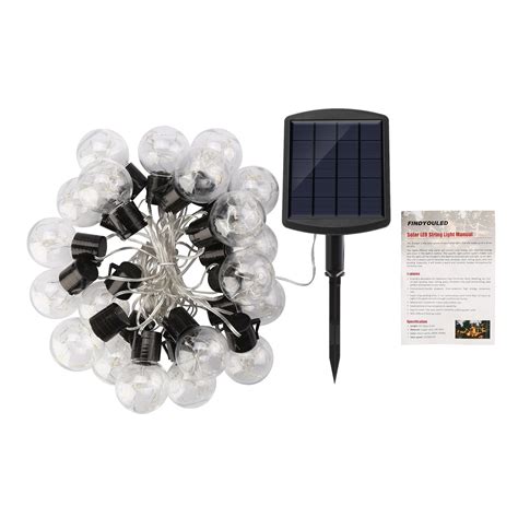 Solar Powered String Lights With Hanging Sockets 20 Ft Edison Bulbs Ebay