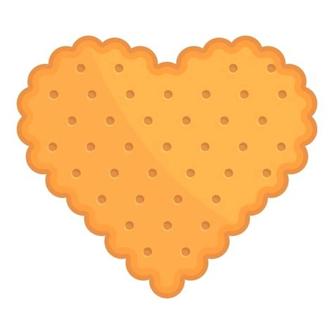 Premium Vector Heart Cracker Icon Cartoon Vector Cookie Food Cake Snack