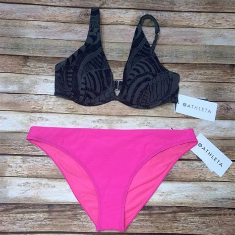 Athleta Swim Athleta 2 Piece Blackpink Bikini Swim Suit Set Poshmark