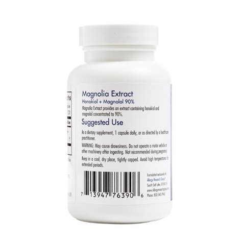 Magnolia Extract Mg C Allergy Research Group Arcana Empothecary