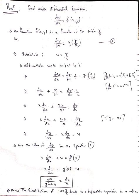 [solved] Differential Equation Question In The First Order Differential