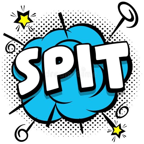 Spit Comic Bright Template With Speech Bubbles On Colorful Frames Stock