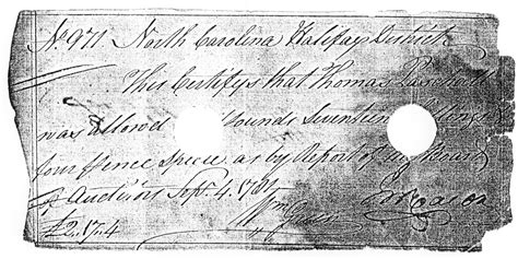 Thomas Paschall Rev War Record Warren Co Nc