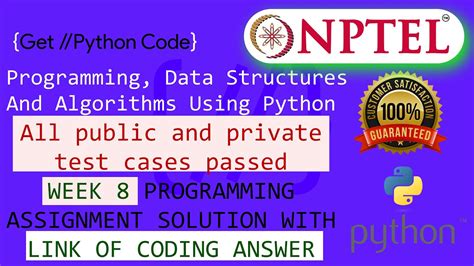 Nptel Programming Data Structures And Algorithms Using Python Week