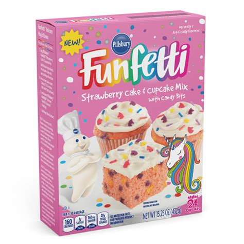 Pillsbury Funfetti Strawberry Cake And Cupcake Mix 432g The Candy Store