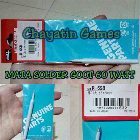 Jual Mata Solder Ori Goot Watt Type R Sb Lancip Jakarta Barat