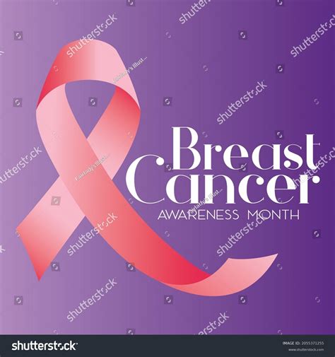 Vector Breast Cancer Awareness Poster Design Stock Vector Royalty Free